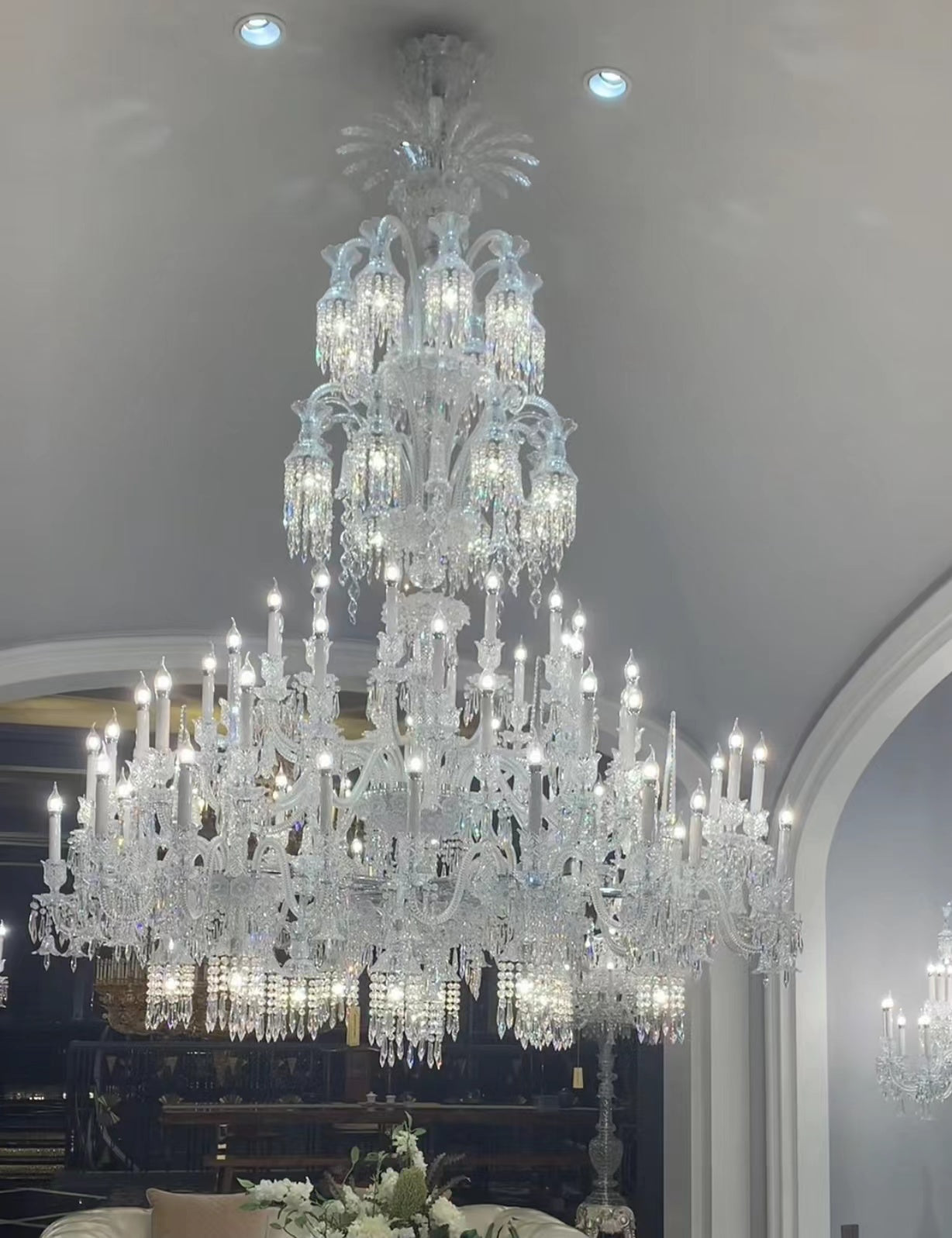 Luxury Large Multi Candles Chandelier Islam Crystal Ceiling Lighting Fixture For Living Room/ Hall Decoration