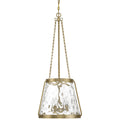 Warm Brass Clear Glass Lantern Pendant view 1