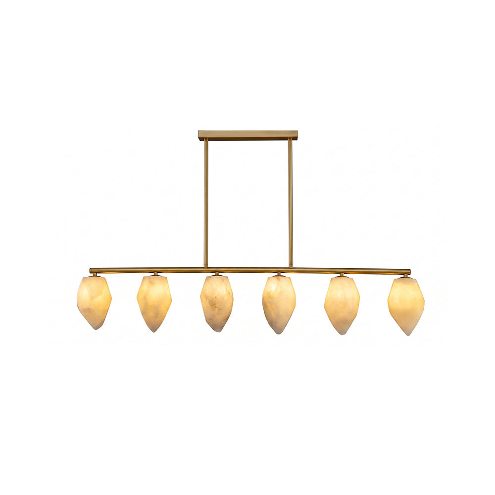 Alabaster Ore Linear Chandelier