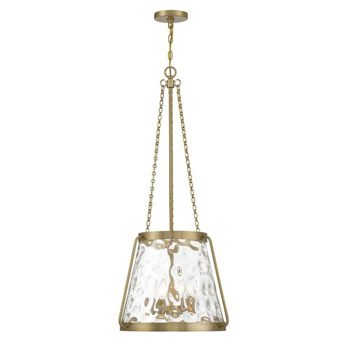 Warm Brass Clear Glass Lantern Pendant view 2