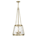 Warm Brass Clear Glass Lantern Pendant view 2