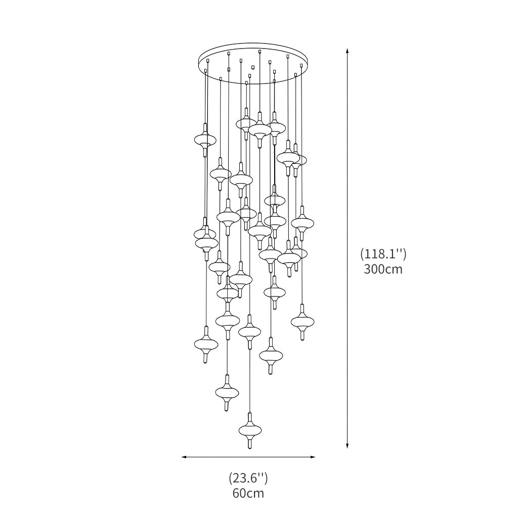 Cascade Spindle Chandelier