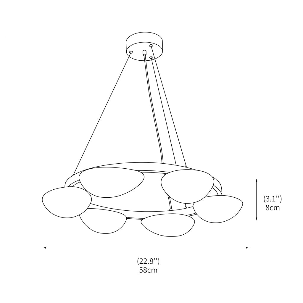 Crown Alabaster Chandelier