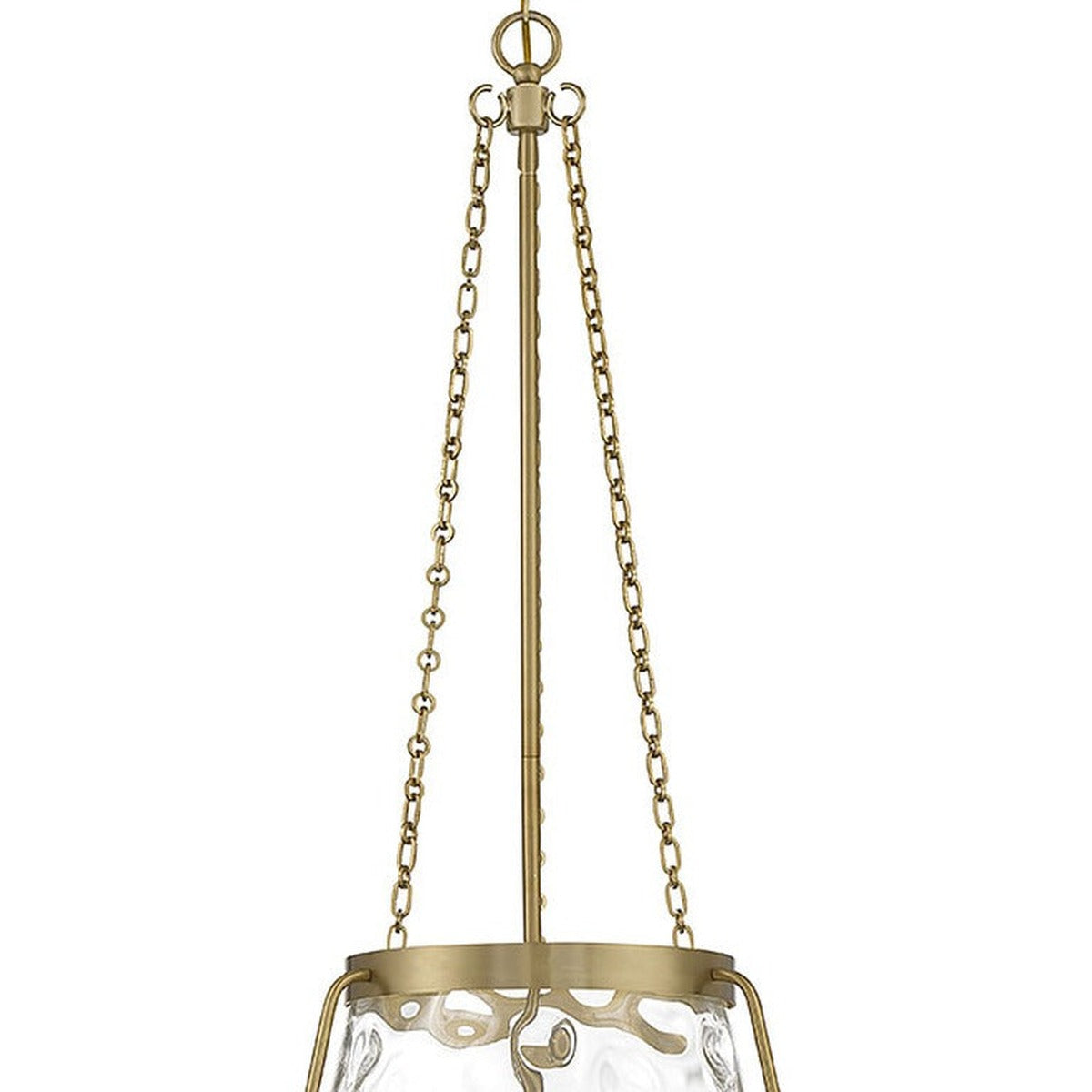 Warm Brass Clear Glass Lantern Pendant detail view 4