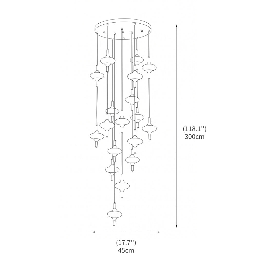 Cascade Spindle Chandelier