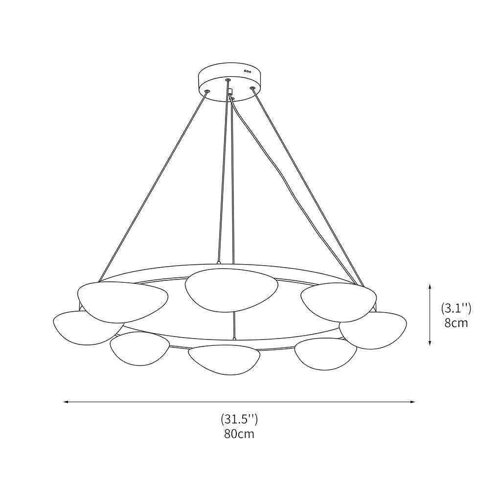 Crown Alabaster Chandelier