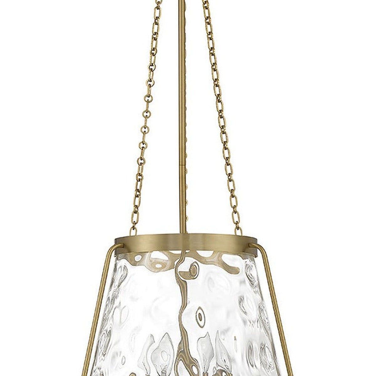 Warm Brass Clear Glass Lantern Pendant detail view 5