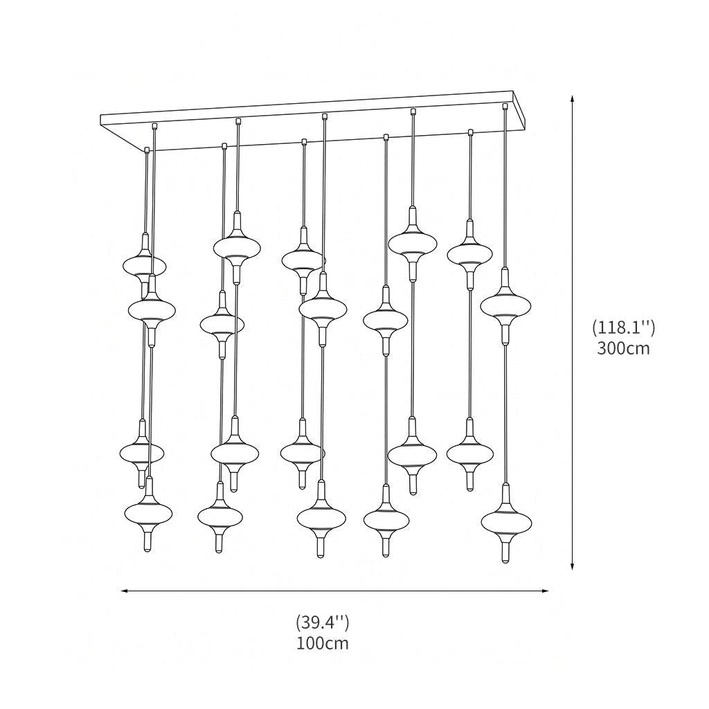 Cascade Spindle Chandelier