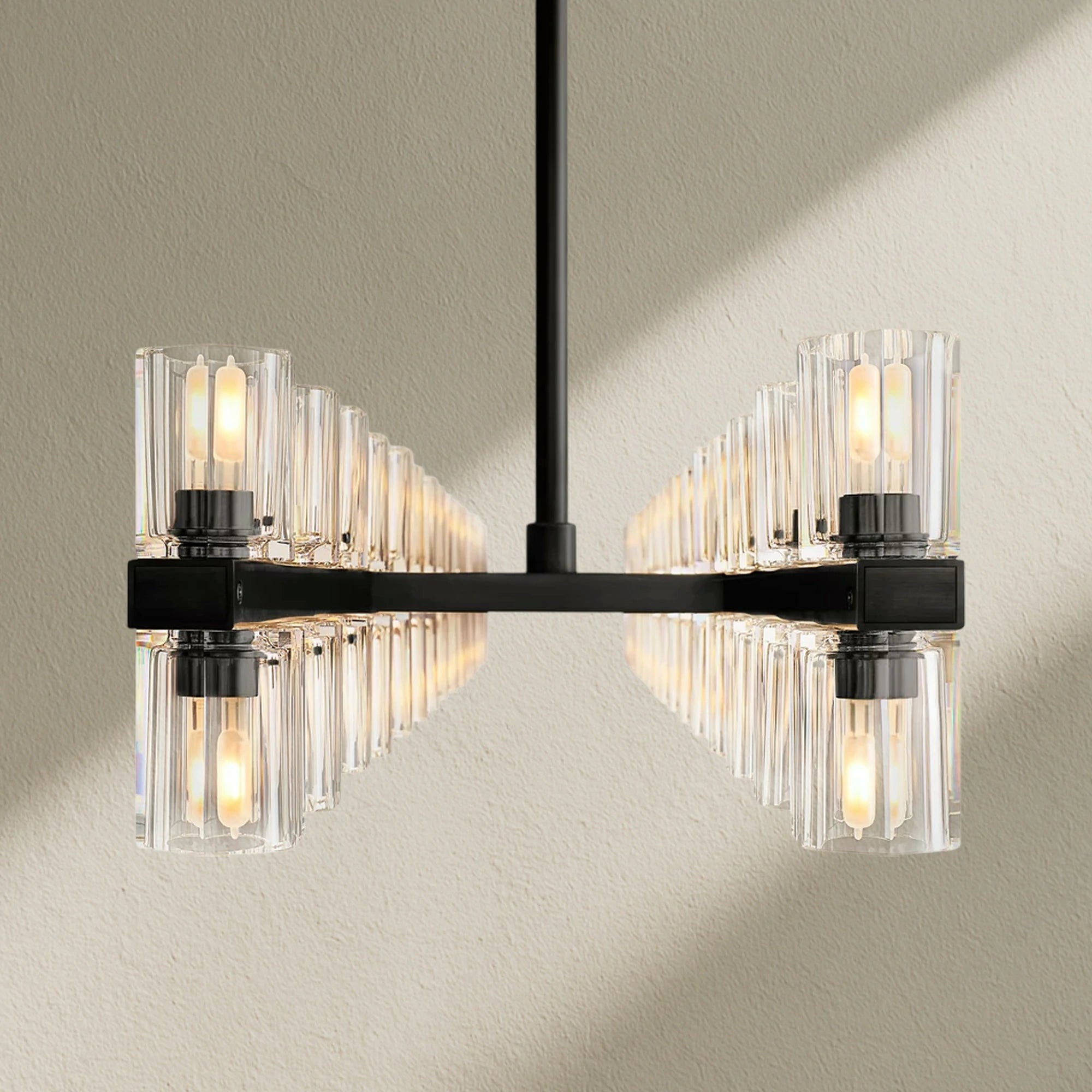 Arcfz Crystal Rectangular Chandelier 54"