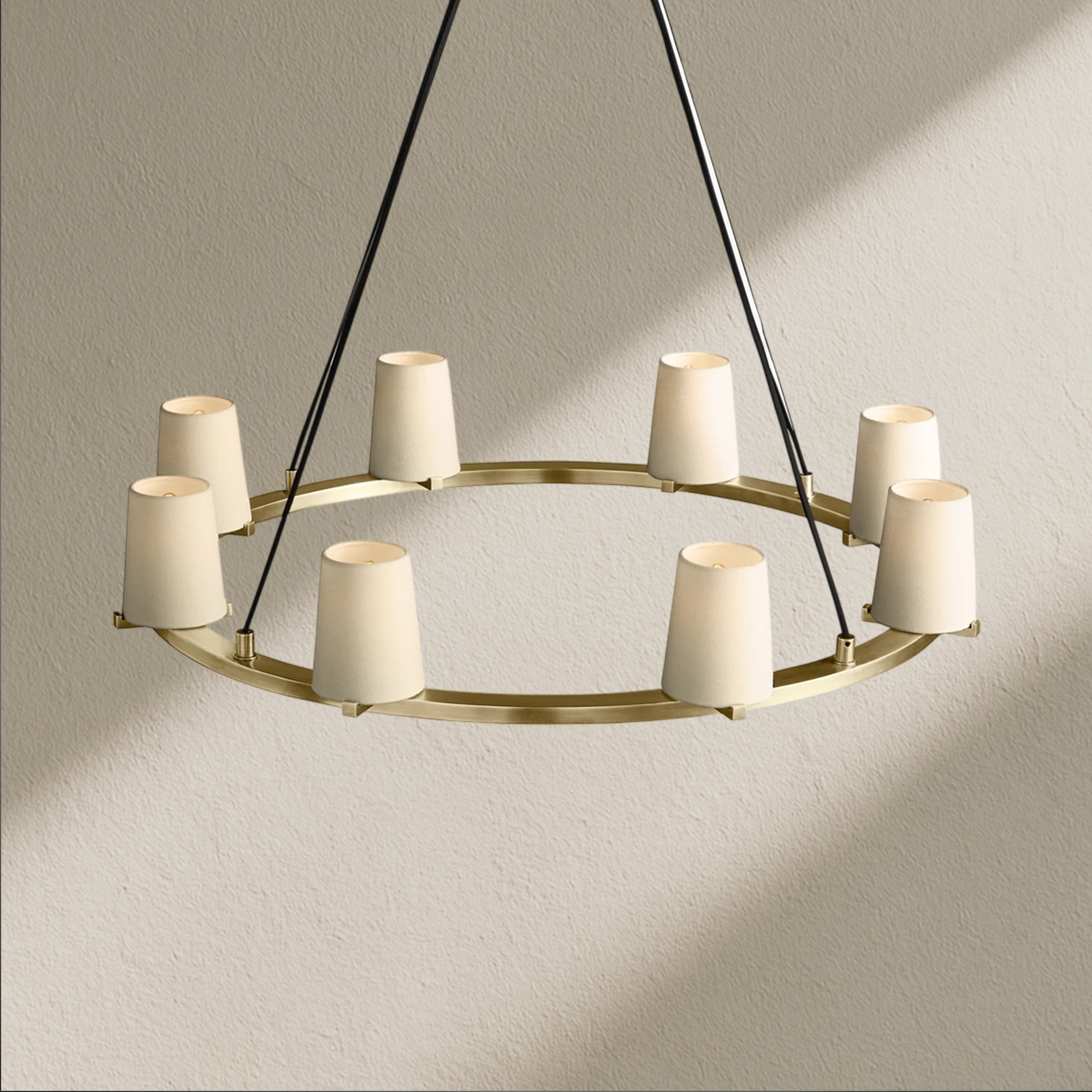 PAFZ Fabric Shade Round Chandelier 36" 48" 60"