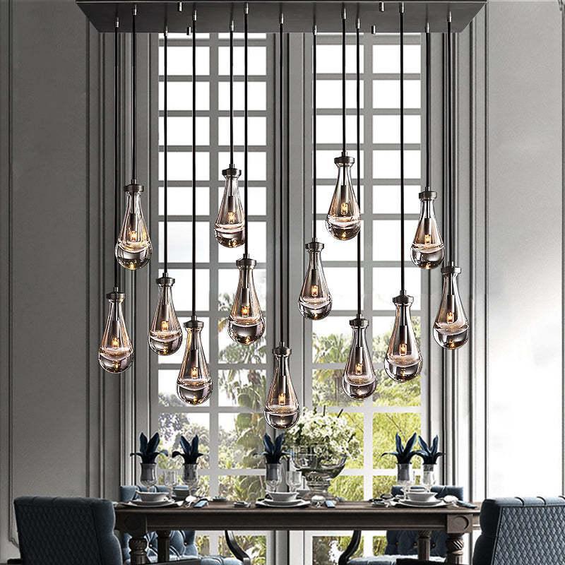 RAFZ Glass Linear Chandelier 72"