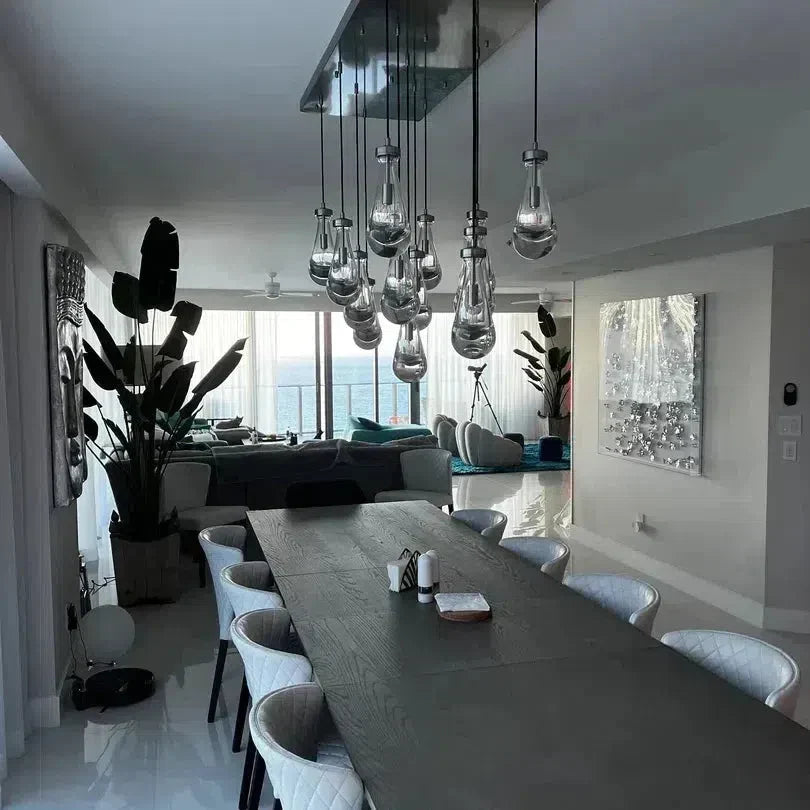 RAFZ Glass Linear Chandelier 72"