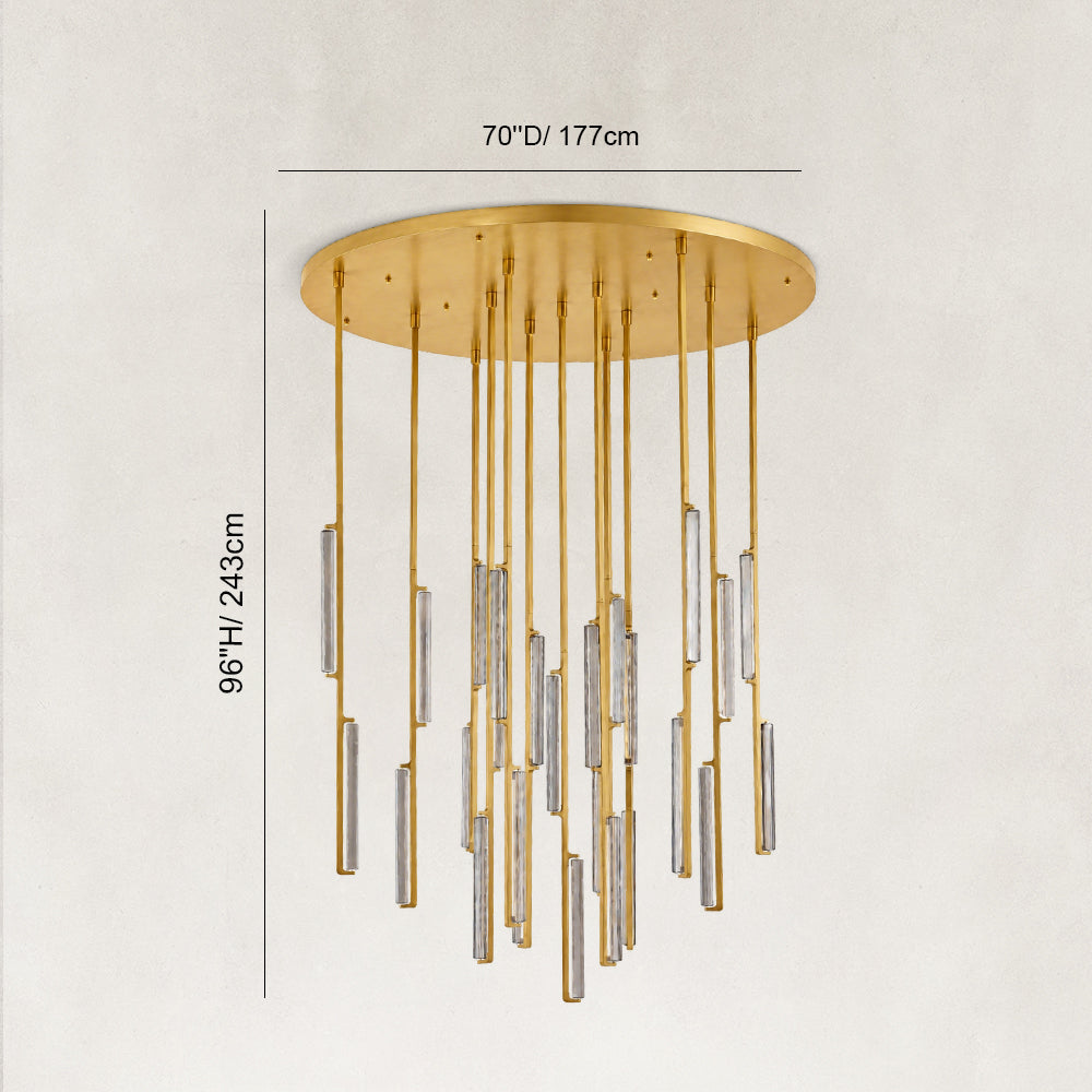 Audon Smoke Crystal Round Chandelier