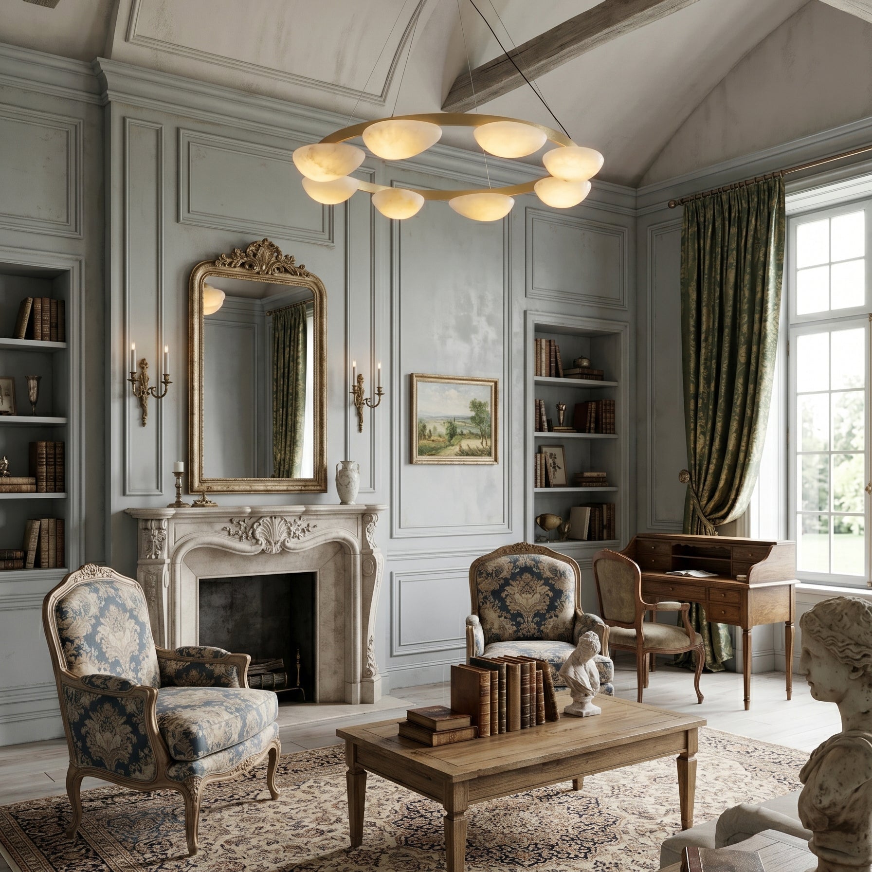 Crown Alabaster Chandelier