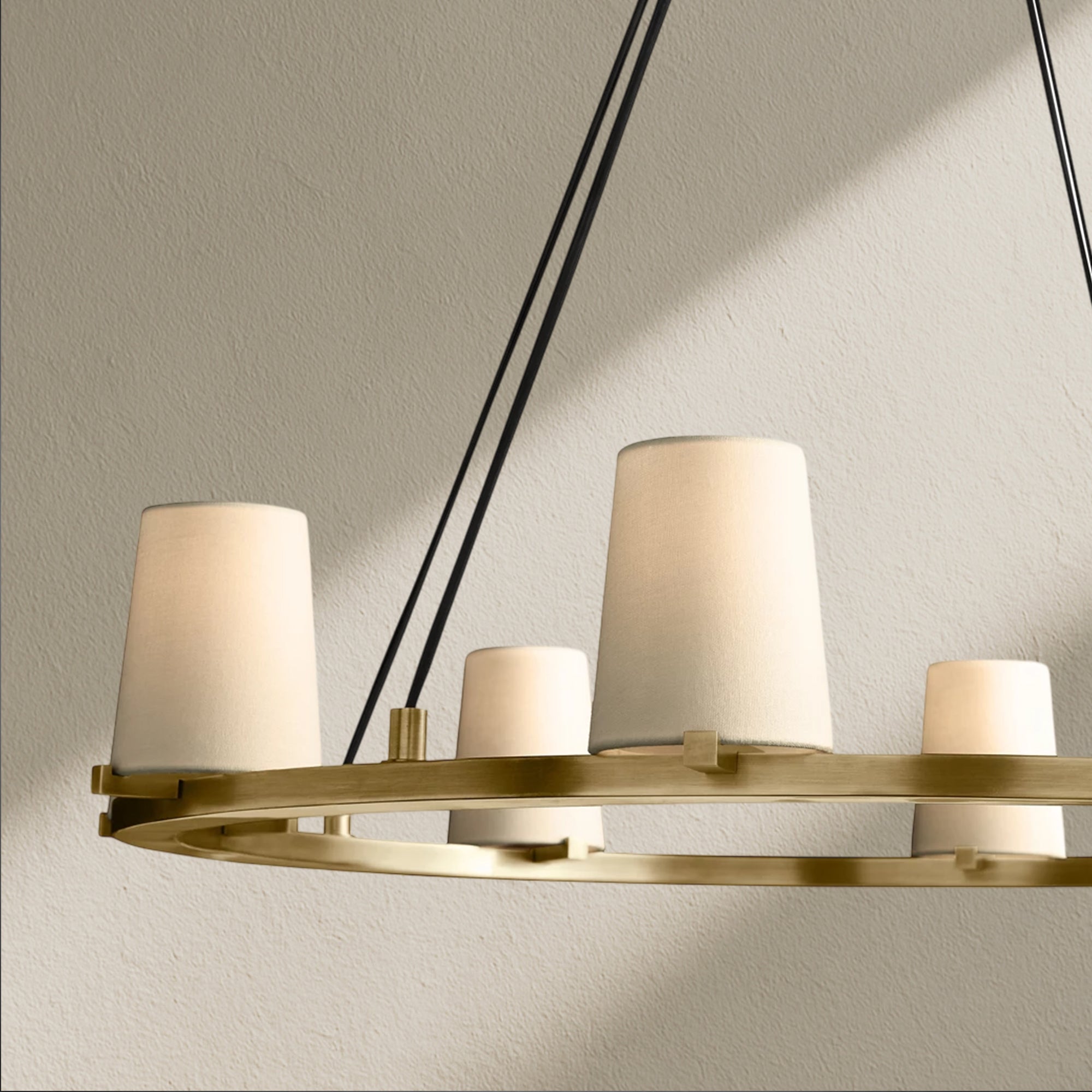 PAFZ Fabric Shade Round Chandelier 36" 48" 60"