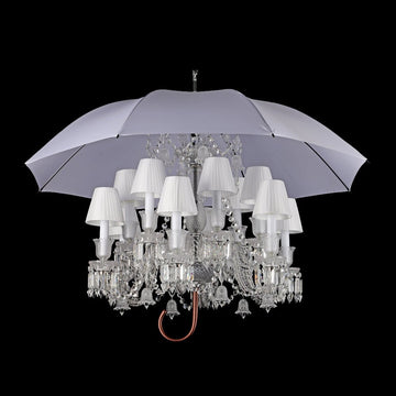 12 Lights Crystal Lighting with Umbrella - Joyfuzzy