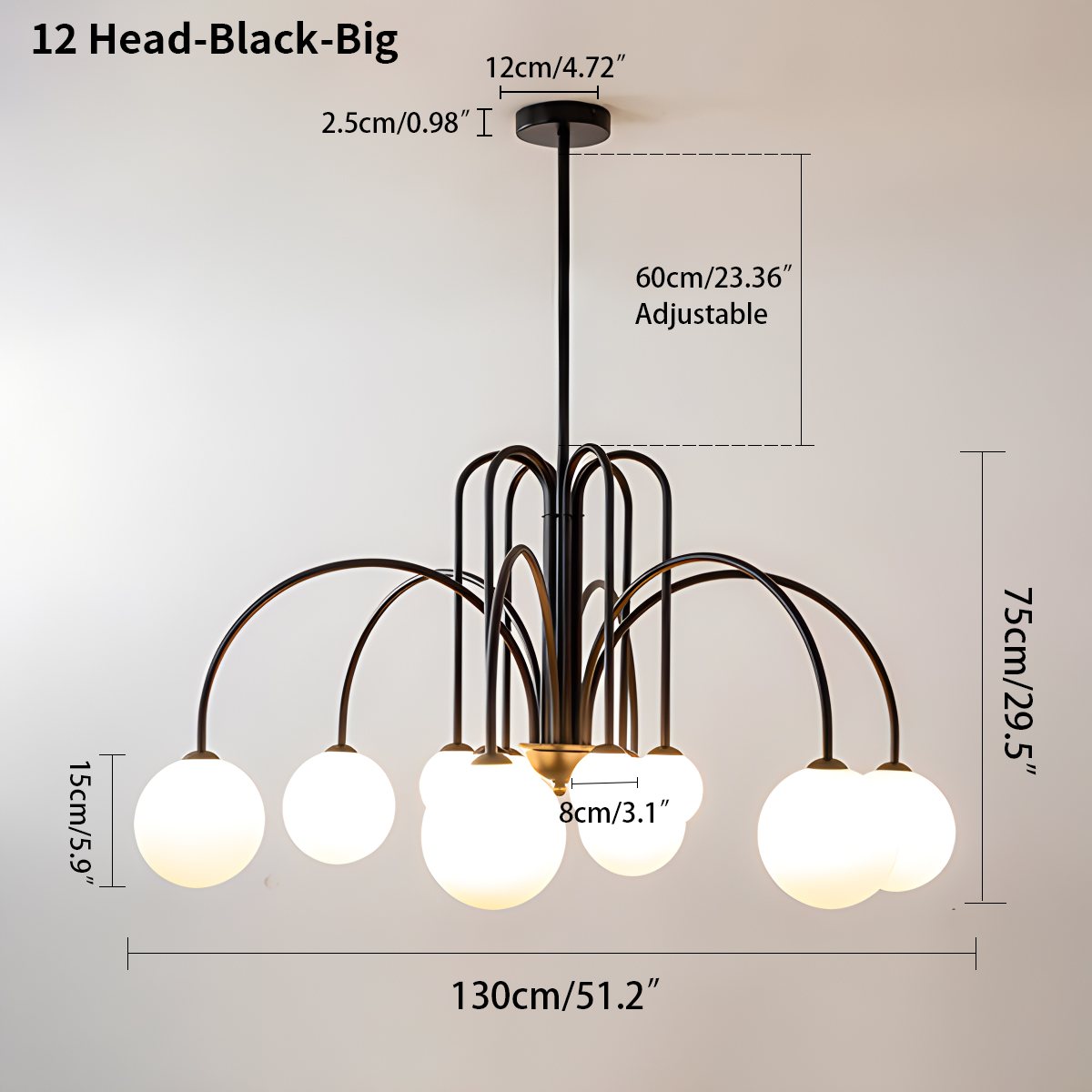 Joyfuzzy Avi Double Layer Glass Chandelier