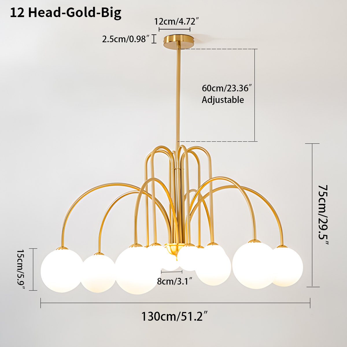 Joyfuzzy Avi Double Layer Glass Chandelier