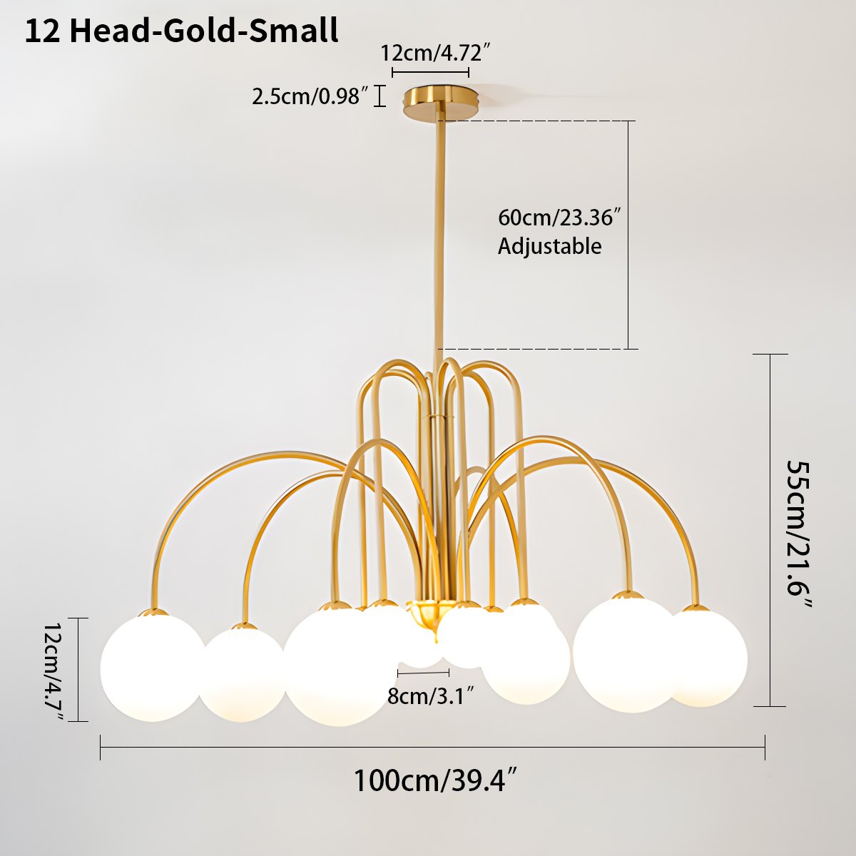Joyfuzzy Avi Double Layer Glass Chandelier