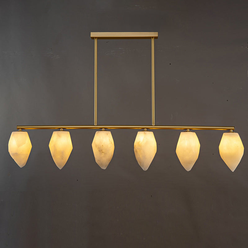 Alabaster Ore Linear Chandelier