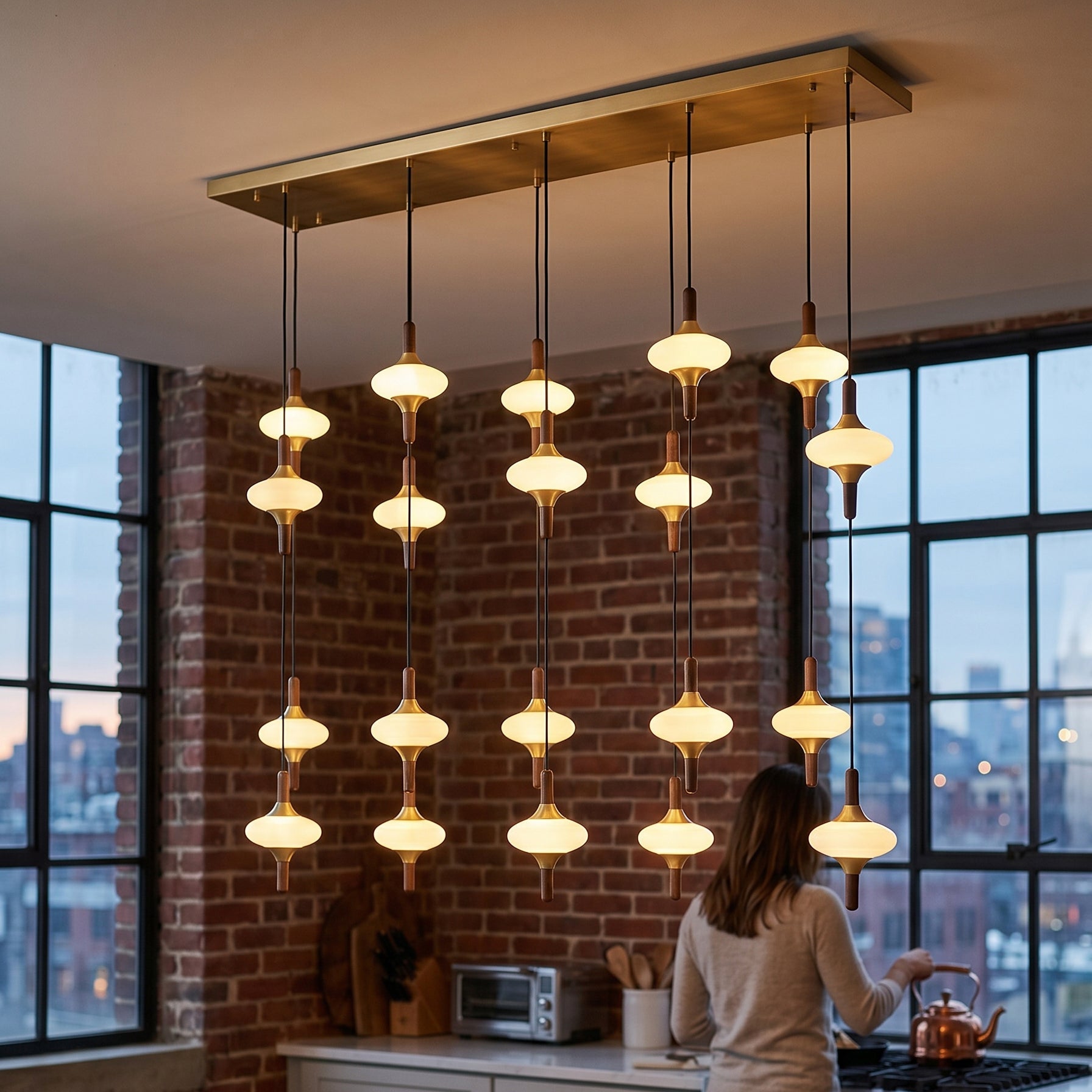 Cascade Spindle Chandelier