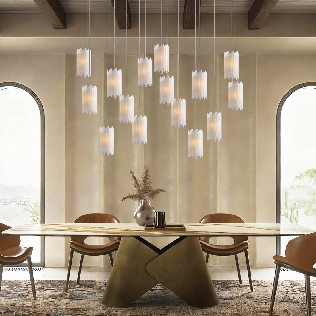 Gianna Rectangular Chandelier 15/30 Light