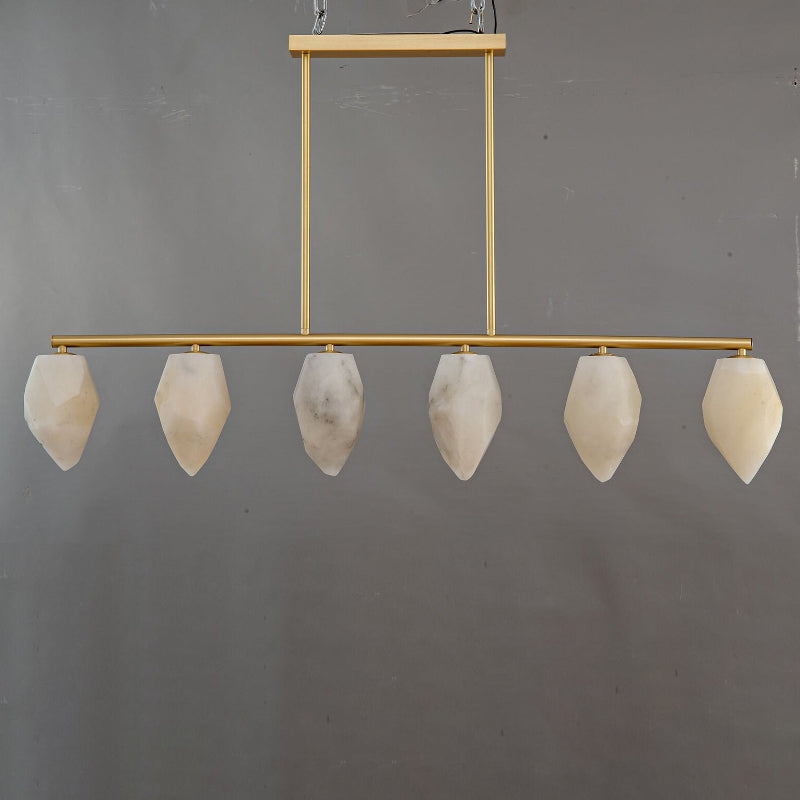 Alabaster Ore Linear Chandelier