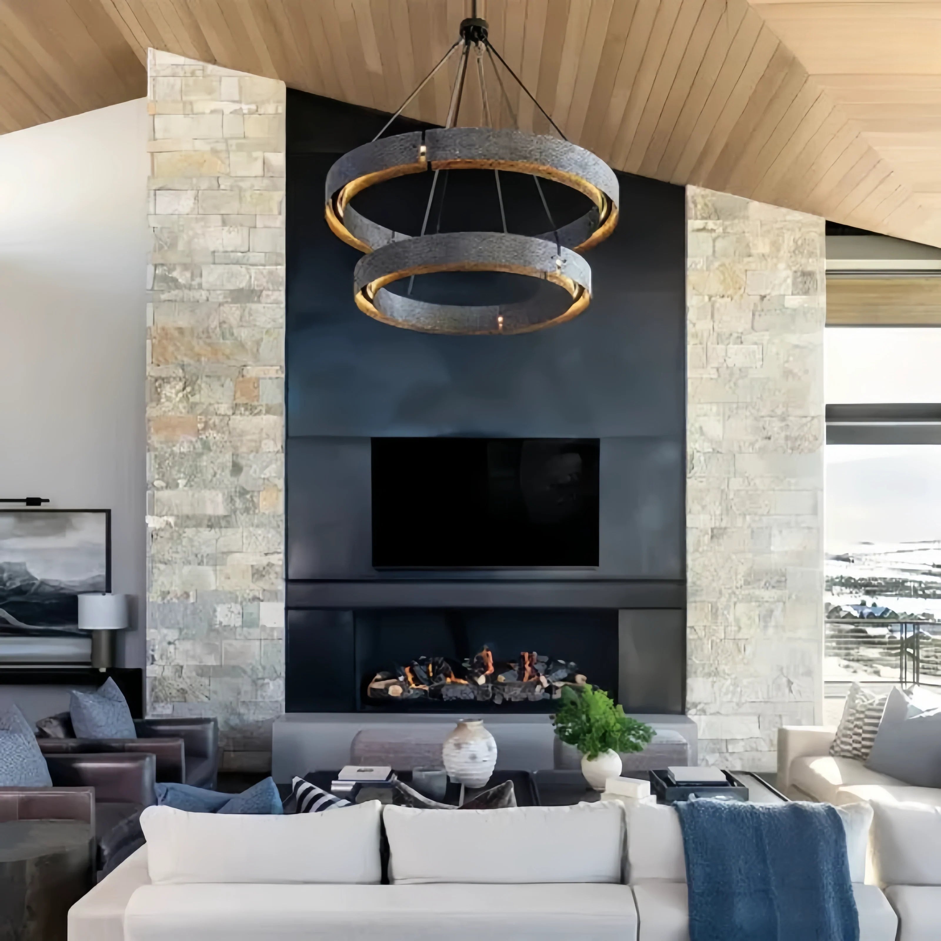 veufz Two-Tier Round Chandelier D 60"