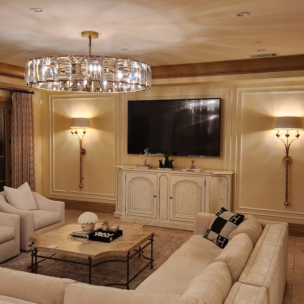 Harfz Crystal Round Chandelier 43"