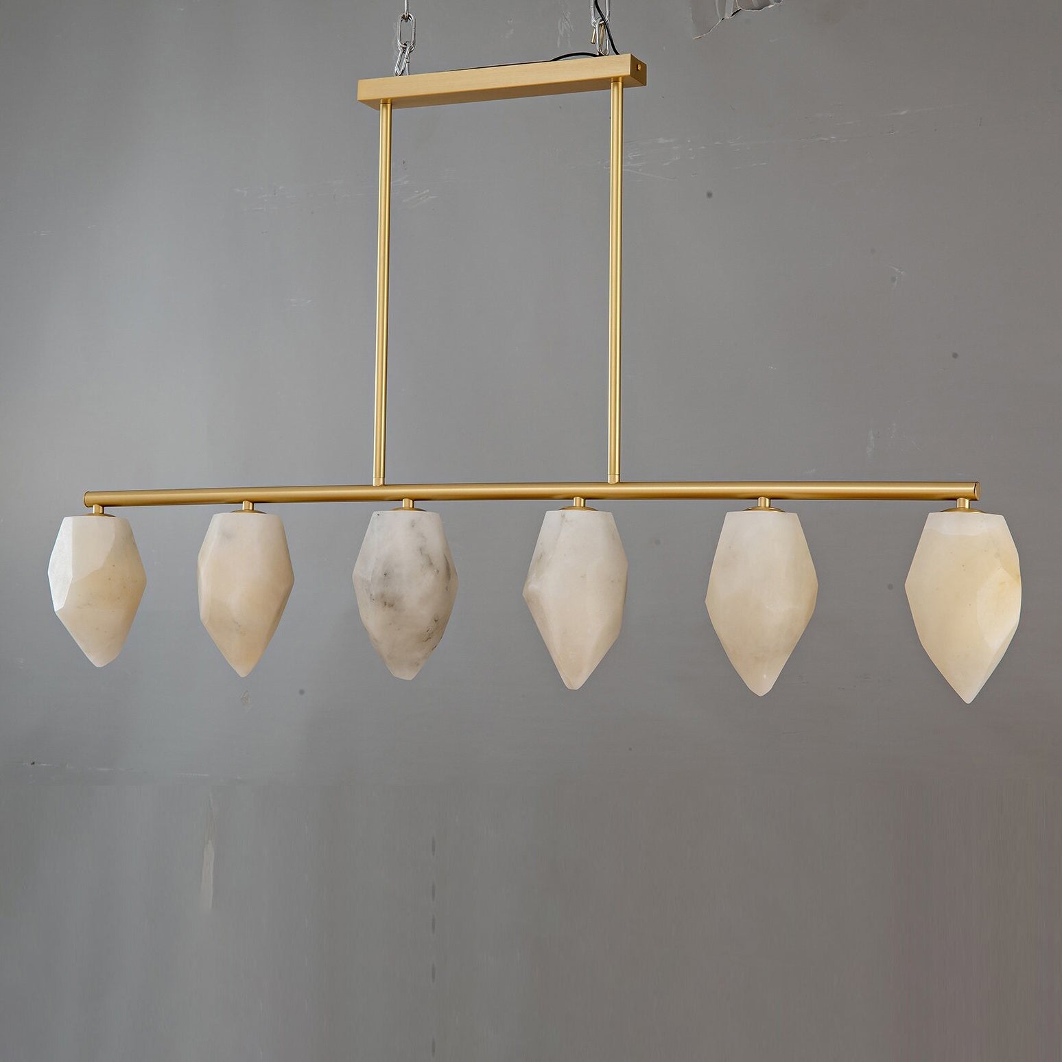 Alabaster Ore Linear Chandelier