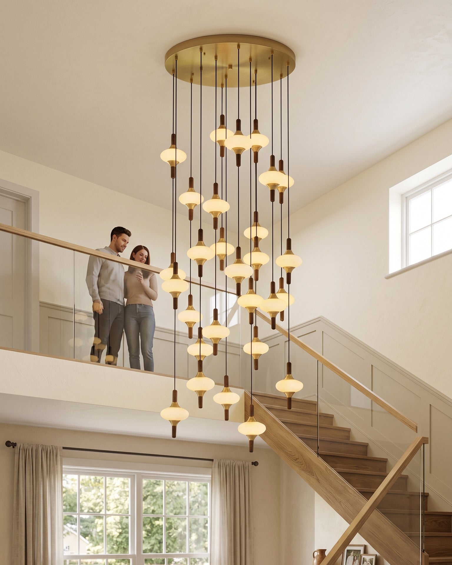 Cascade Spindle Chandelier