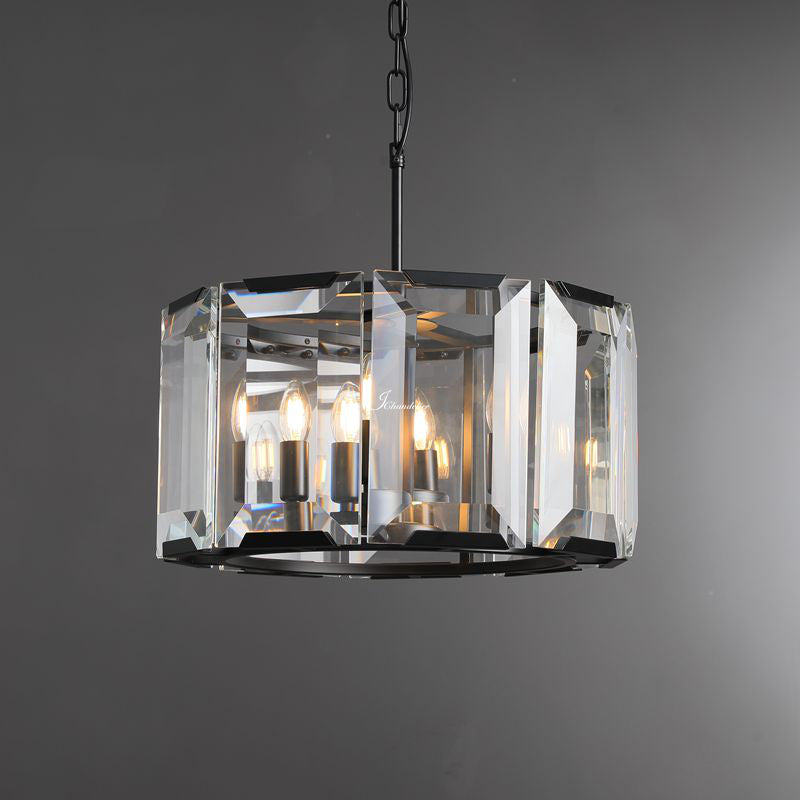 Harfz Crystal Round Chandelier 19"