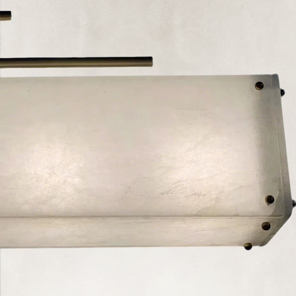 Elena Natural Alabaster Linear chandelier 59"L