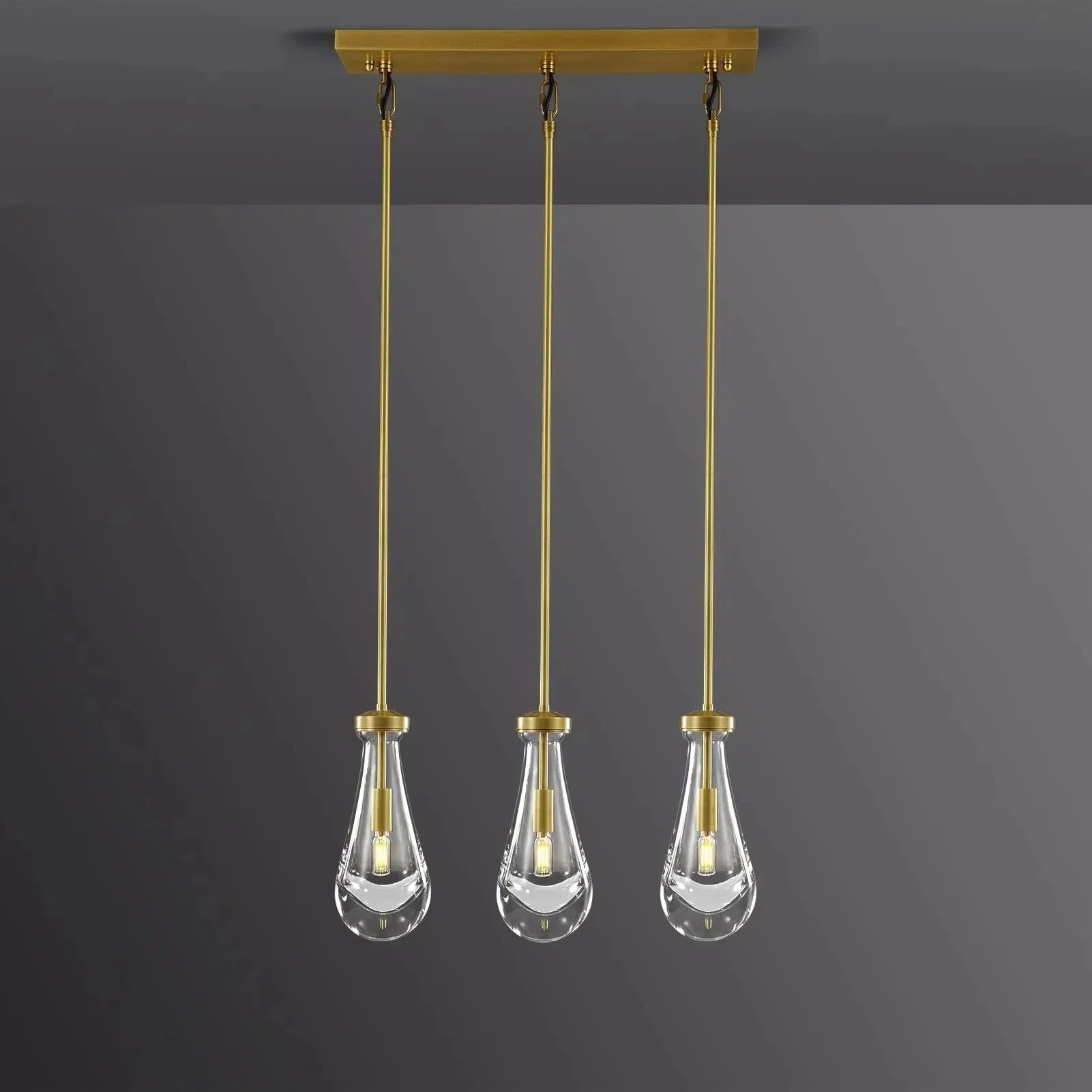 RAFZ Linear Chandelier 3-Light 22"