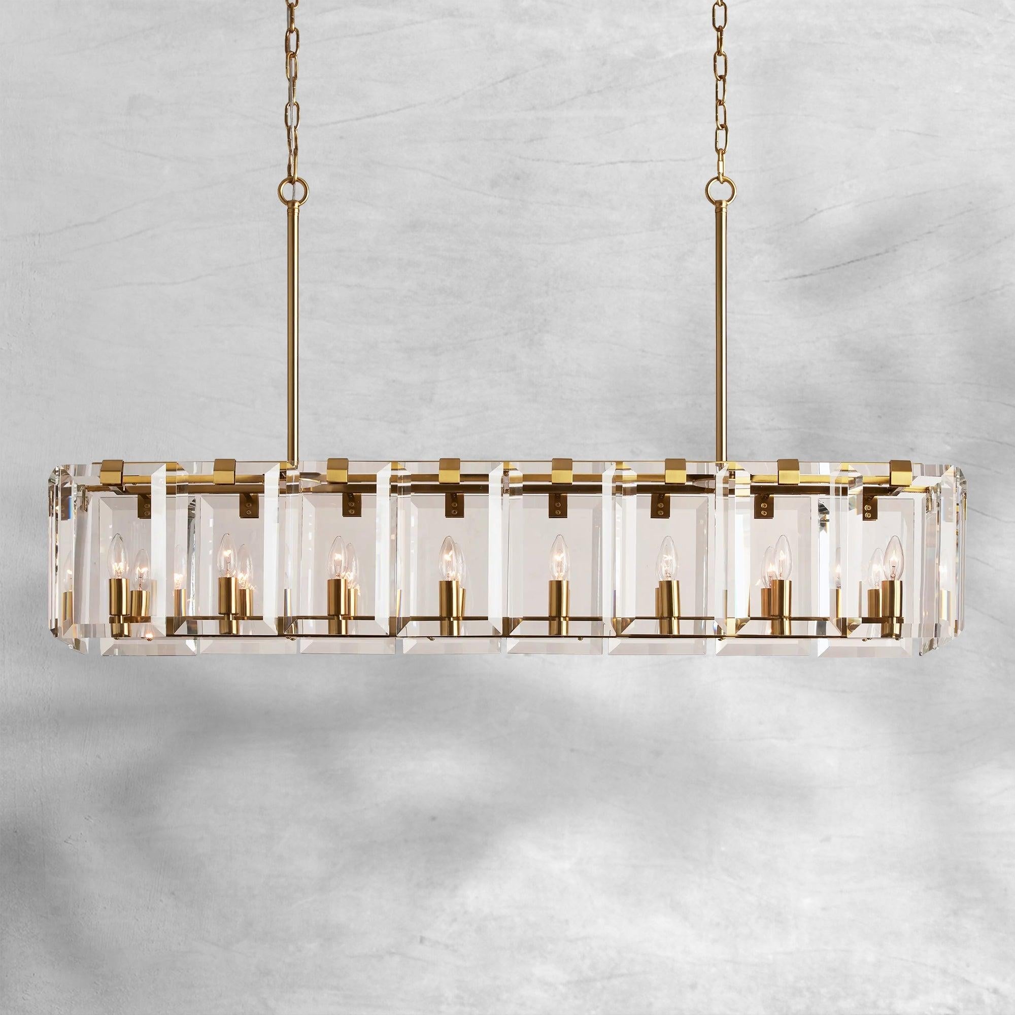 Amaya Rectangular Chandelier 12/16 Light