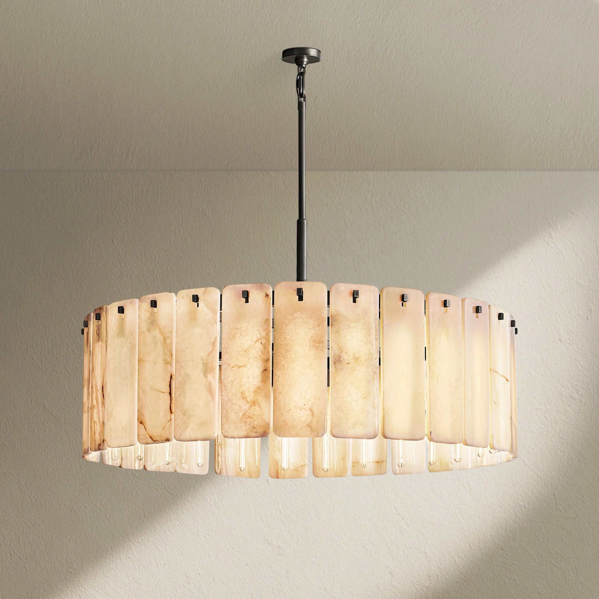 Calafz Alabaster Round Chandelier 48"