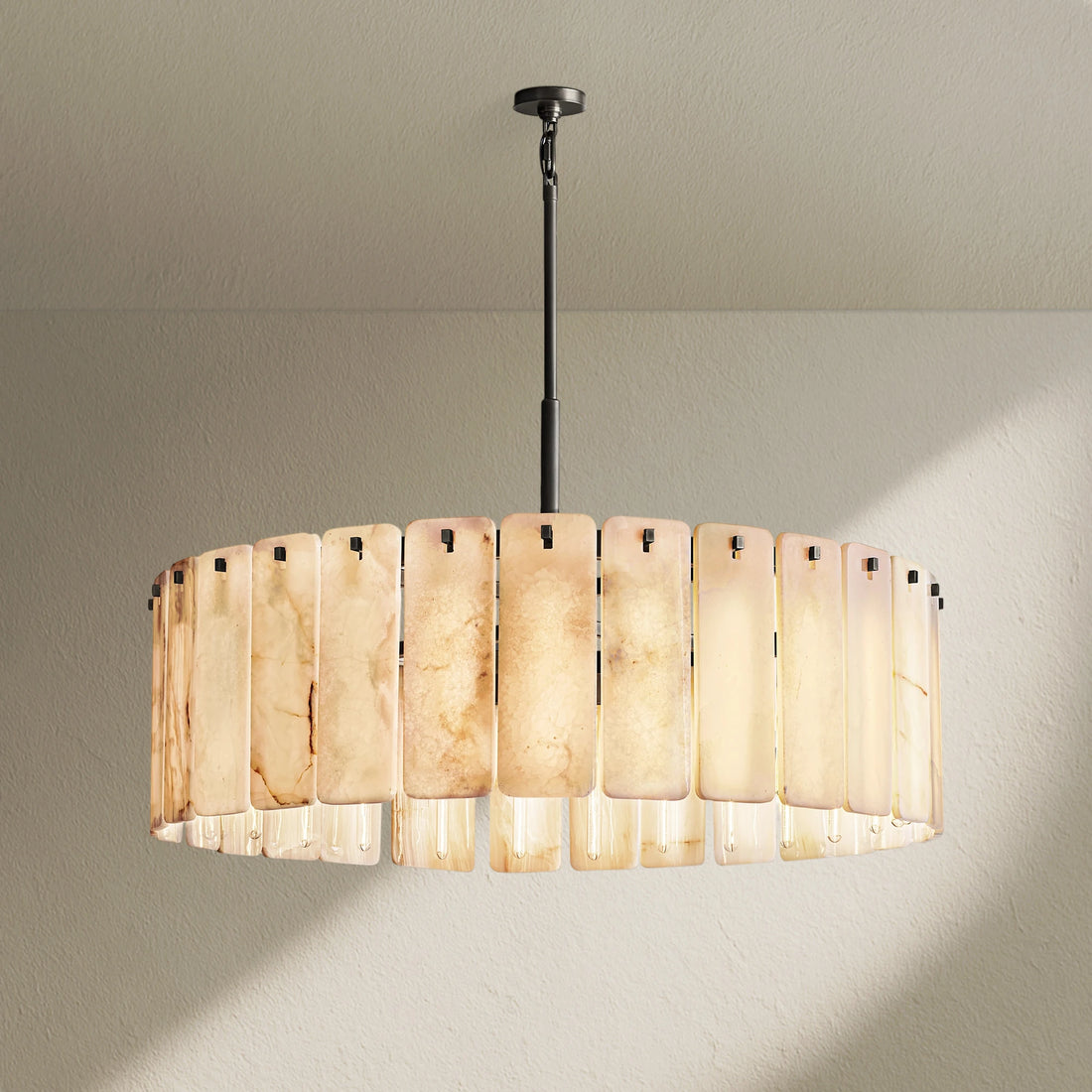 Calafz Alabaster Round Chandelier 48"