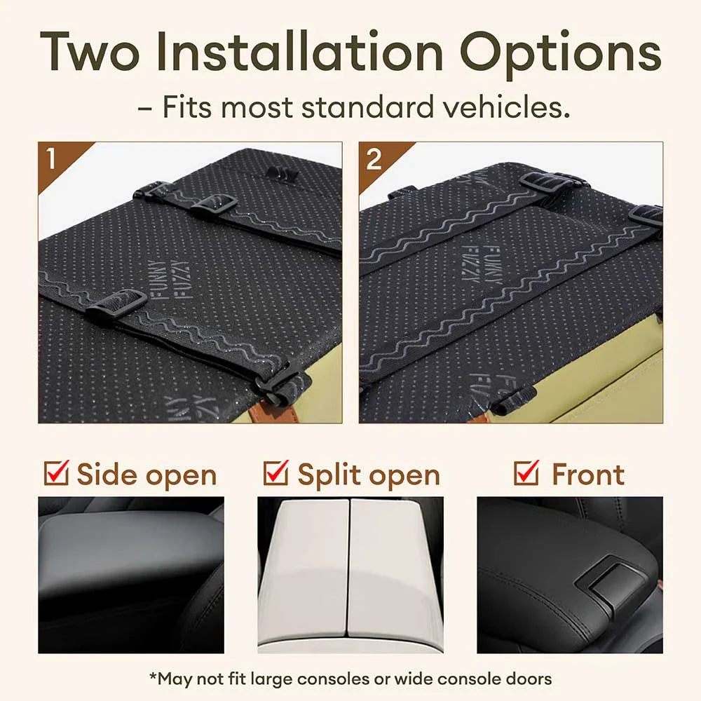 Deluxe Faux Leather Safety Center Console Pet Car Seat and Carrier - Urban Voyager