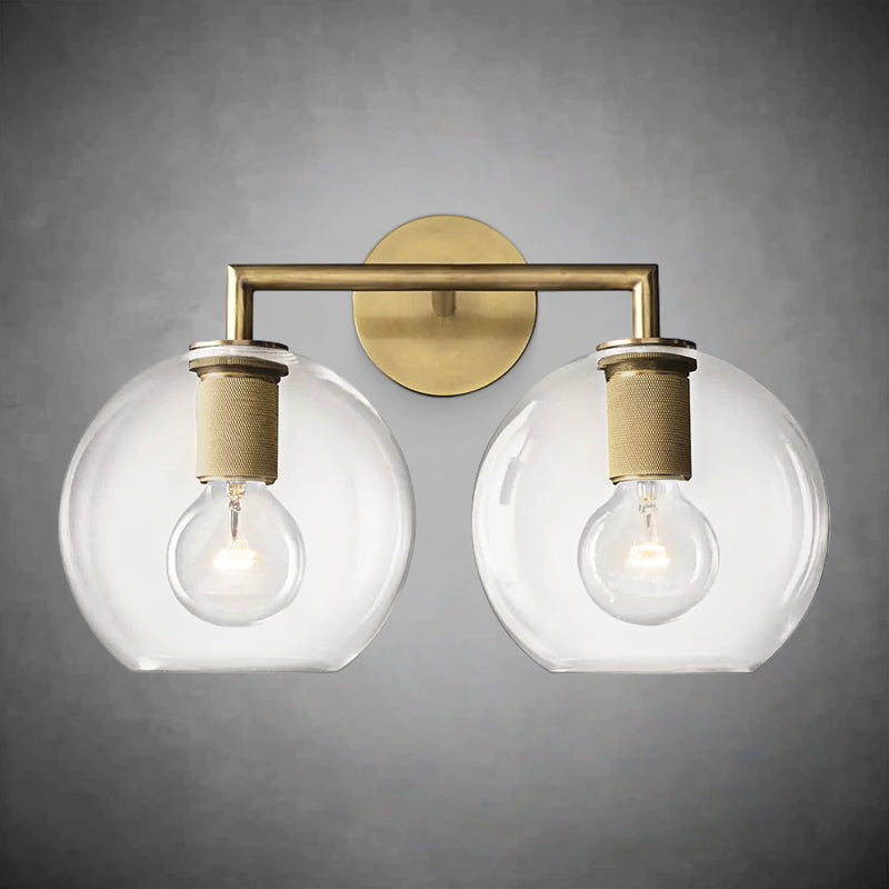 Utifz Globe Shade Double Sconce