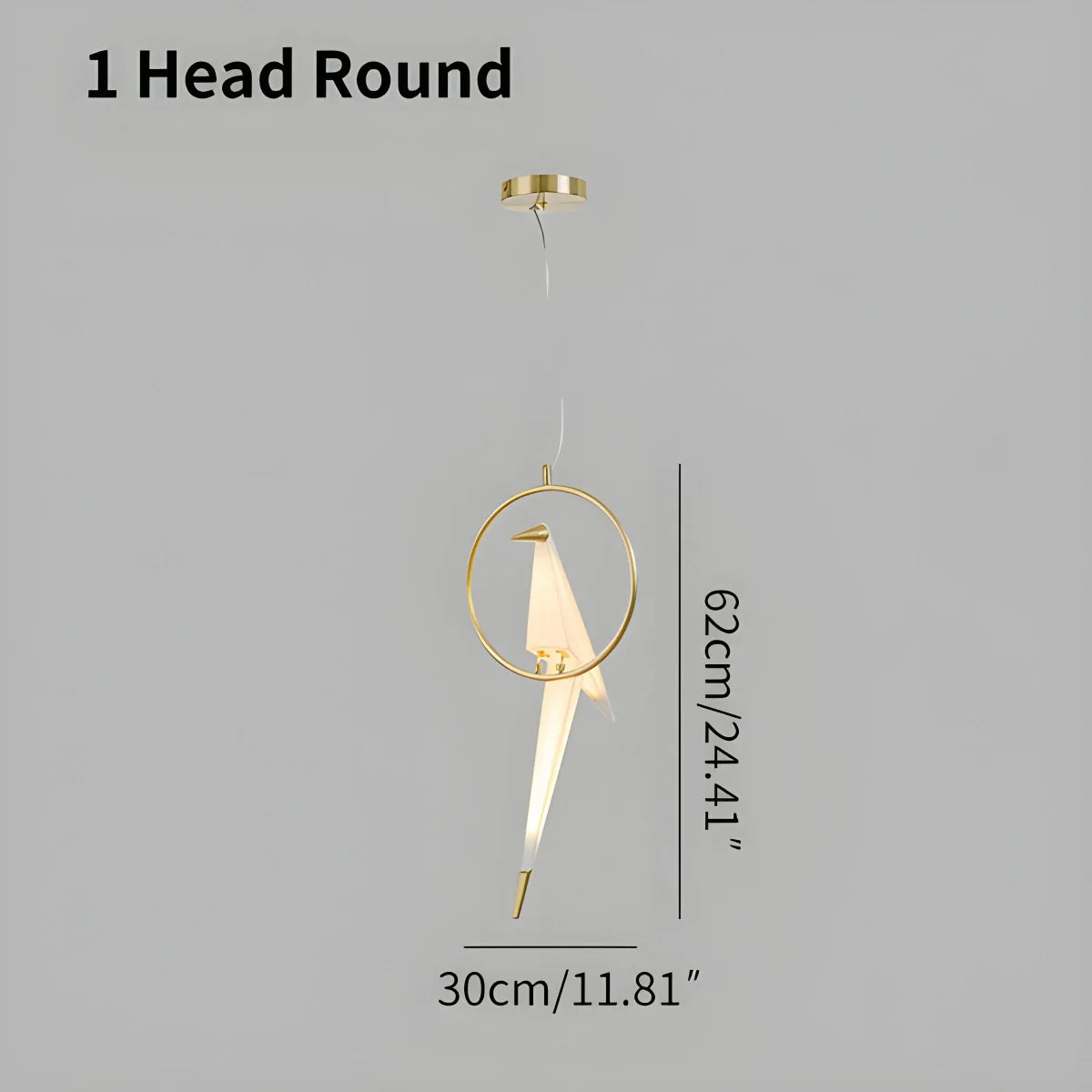 Joyfuzzy Paper Crane Bird Chandelier for Dining Room