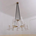 2-Tier White Porcelain Round Chandelier-