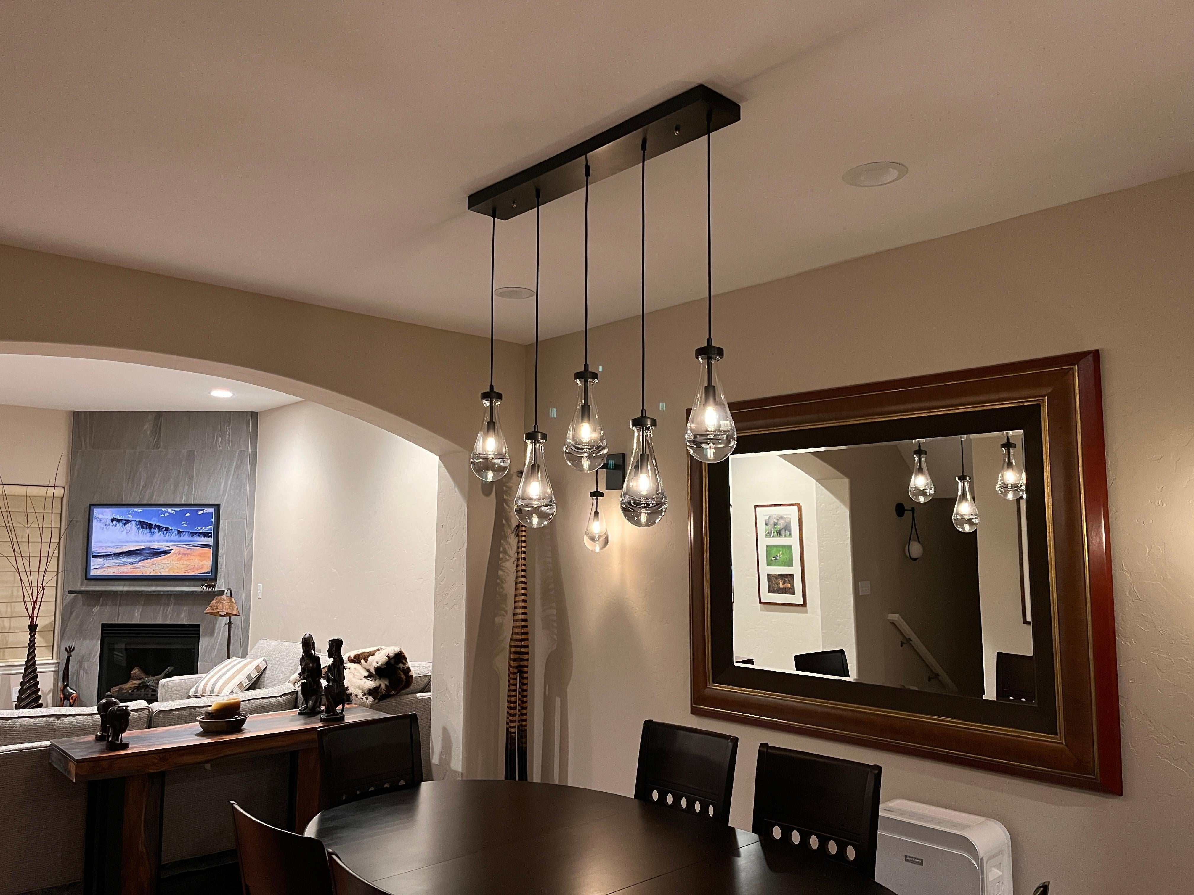 RAFZ Glass Linear Chandelier 72"