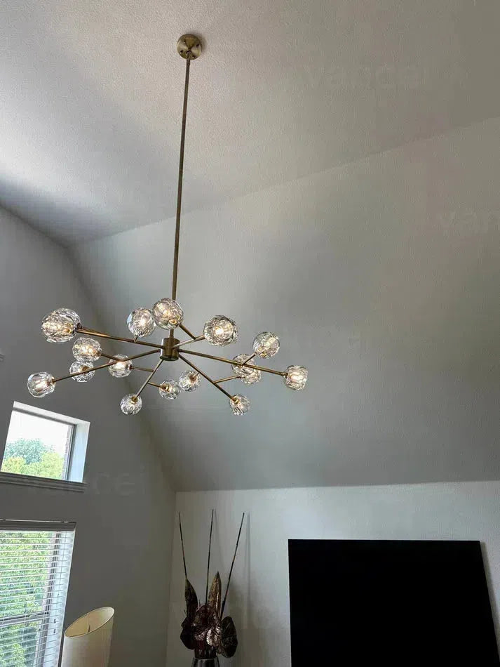 Billfz De Crystal Glass Round Chandelier 24"36"48"60"72"