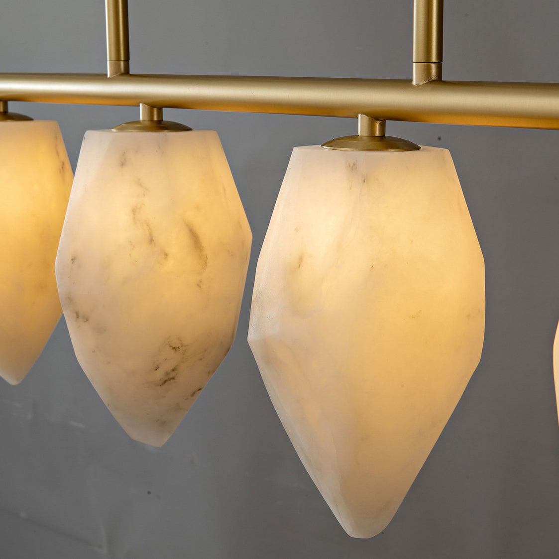Alabaster Ore Linear Chandelier