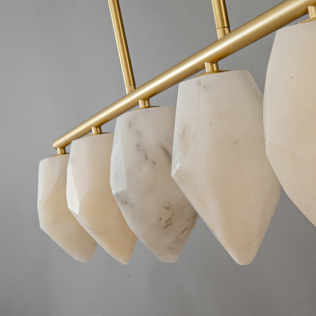Alabaster Ore Linear Chandelier
