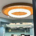 24 - 47 Inch Round Clear Geode Quartz Crystal Ring Pendant Light Modern Chandelier for Living Room - Joyfuzzy