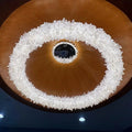 24 - 47 Inch Round Clear Geode Quartz Crystal Ring Pendant Light Modern Chandelier for Living Room - Joyfuzzy