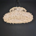 24 - 47 Inch Round Clear Geode Quartz Crystal Ring Pendant Light Modern Chandelier for Living Room - Joyfuzzy