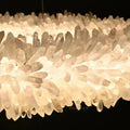 24 - 47 Inch Round Clear Geode Quartz Crystal Ring Pendant Light Modern Chandelier for Living Room - Joyfuzzy