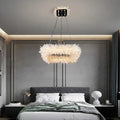 24'' Square Modern Geode Quartz Crystal Chandelier - Joyfuzzy